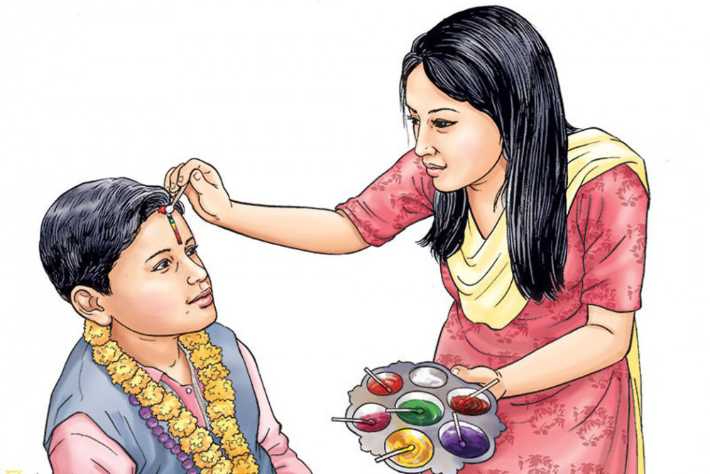 आज भाइटीका, उत्तम साइत ११ः३७ बजे