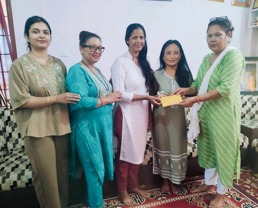 नारी सञ्चार प्रोत्साहन अक्षयकोषलाई रिजालले दिइन् ५,५५५