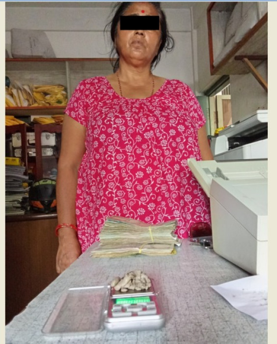 तीन लाख बढी नगदसहित लागू औषध कारोबारी महिला पक्राउ