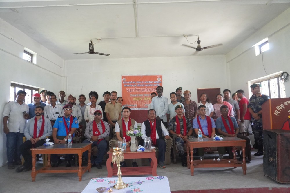 सशस्त्र प्रहरीद्वारा कचनकवलमा विपद् स्वयंसेवकलाई तालिम
