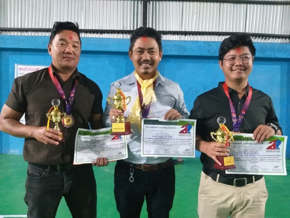 ज्वाला इम्बुङ बने त्रिसाली राष्ट्रिय बुद्धिचाल प्रतियोगिताको च्याम्पियन